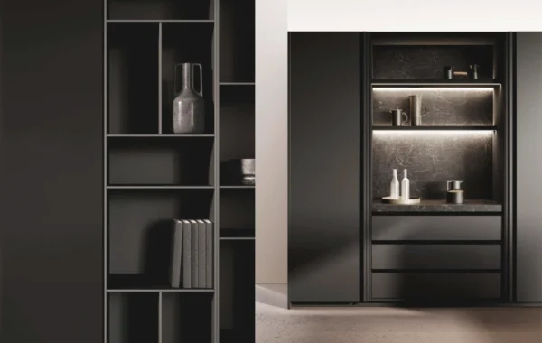 Bluna + Lab : Cuisine élégante et ergonomique avec matériaux raffinés