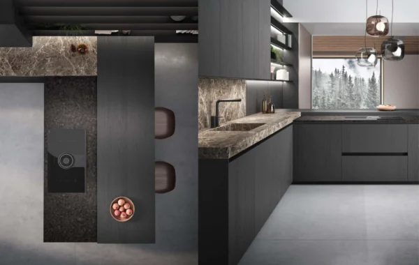 2 Bluna Tech : Cuisine professionnelle et chaleureuse avec design raffiné