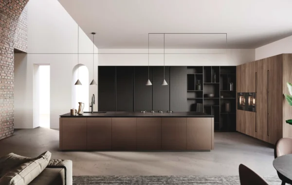 Bluna + Lab : Cuisine élégante et ergonomique avec matériaux raffinés