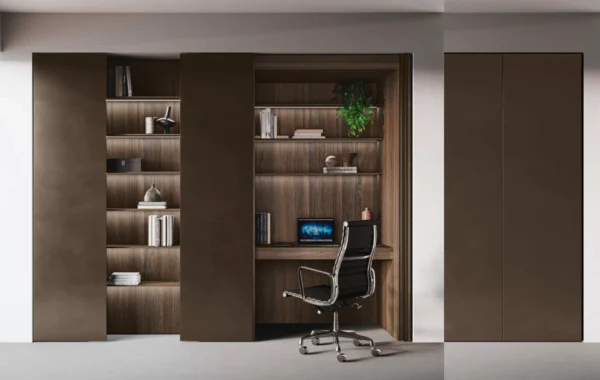 Avola Legno : Mobilier polyvalent alliant bois, verre et grès dans un design élégant