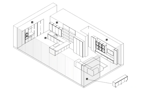 9 Bluna Tech : Cuisine professionnelle et chaleureuse avec design raffiné