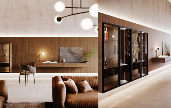 House of Sax : L'élégance du noyer et du métal dans un design raffiné