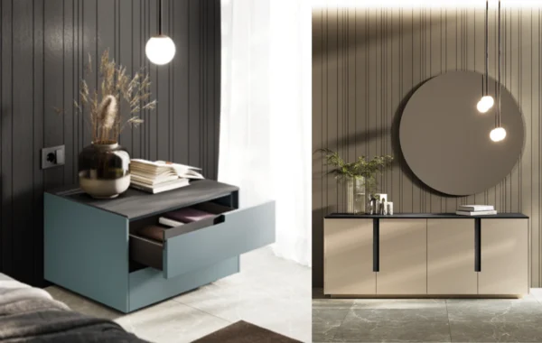 2 Wains + Solo Bed et Up-Stage Collection : Un design raffiné pour une chambre moderne