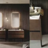 Scava Metal 4.0 : Salle de Bain Moderne en Bronzo et Duna avec Éclairage LED